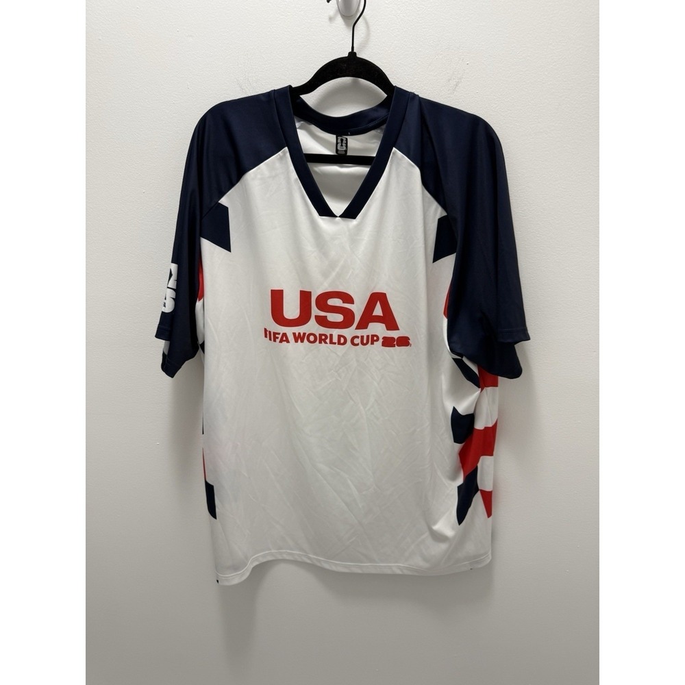 FIFA World Cup 26 USA Jersey XXL Official Licensed Soccer Shirt Red White Blue